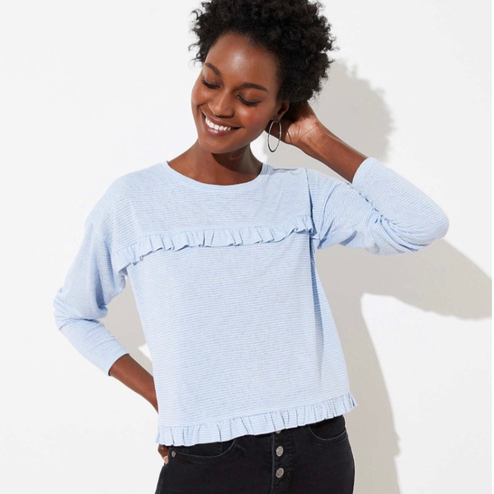 Loft Stripe Cropped Tee